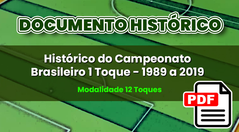 Documento histórico da modalidade 12 Toques